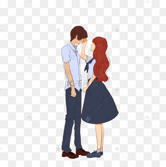 情侣面对面交谈.