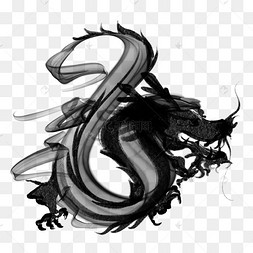 海神png水墨龙风格素材水墨龙中国风素材中国风黑色水墨龙意境水墨龙