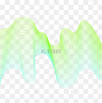 波涛起伏渐变波浪线条