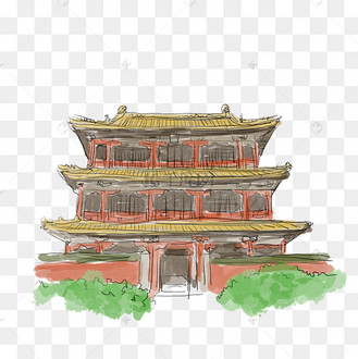 漂亮的沈阳故宫插画