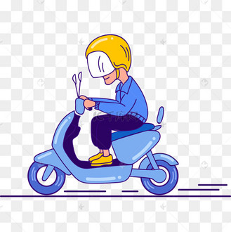 戴头盔骑摩托的人