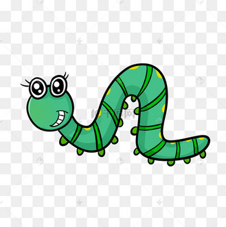 行走的绿色毛毛虫