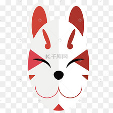 日本稻荷神面具