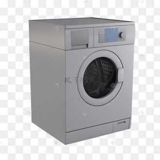 灰色创意立体洗衣机元素