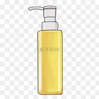 卡通护肤乳液插画