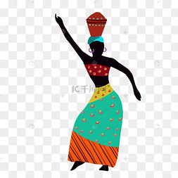 非洲舞蹈剪影图片