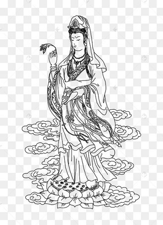 佛教观音菩萨手绘
