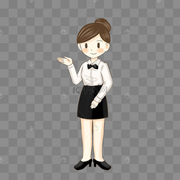 欢迎光临女服务员