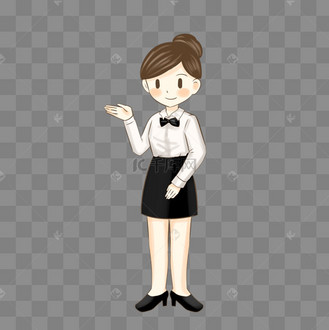 欢迎光临女服务员