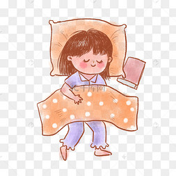 世界睡眠日睡觉的女孩png免抠素材