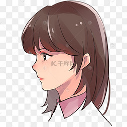 黑发女孩侧脸