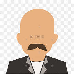 光头胡子叔叔简单西装