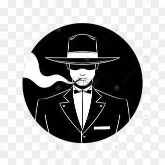 黑色简约黑手党派男人