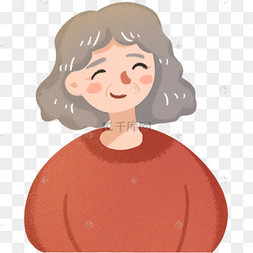 手绘卡通母亲节妈妈免扣元素