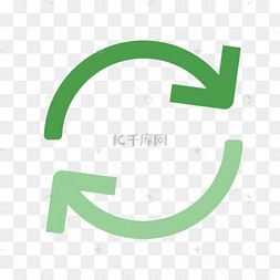 绿色创意圆环箭头元素