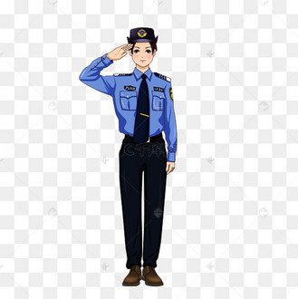 敬礼的女警察