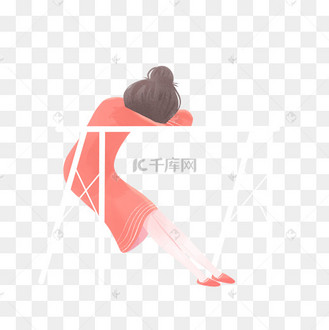 趴桌子睡觉的女孩