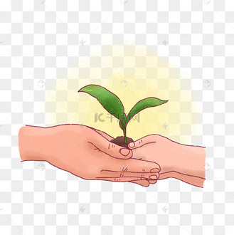 植树节卡通手绘树苗png免抠素材