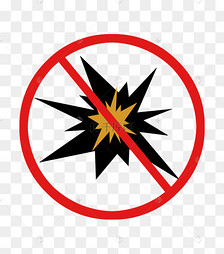 小心爆炸物禁止标志