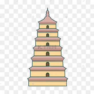 国内名胜古迹西安大雁塔