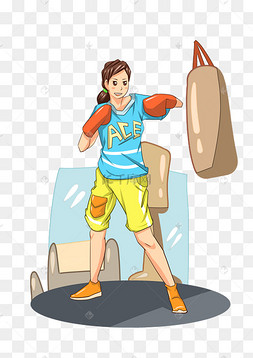 下载 png下载psd卡通黑色沙包插画下载 png下载psd健身沙包沙袋下载