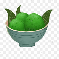 卡通绿豆糕png下载