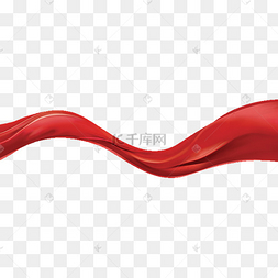 红飘带免扣png