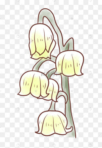 黄色凋谢花朵插画