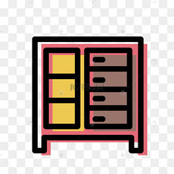 卡通储存柜子免抠图