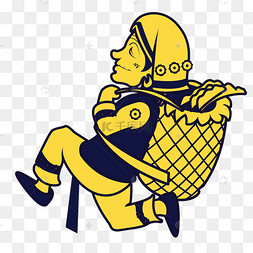 老婆婆背着背篓