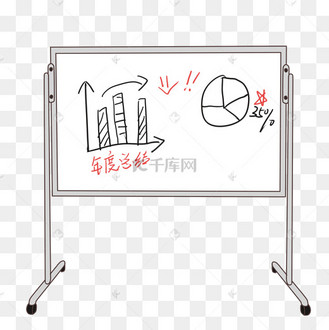 办公写字白板插图