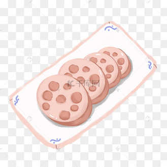 免扣食物蔬菜藕片png元素
