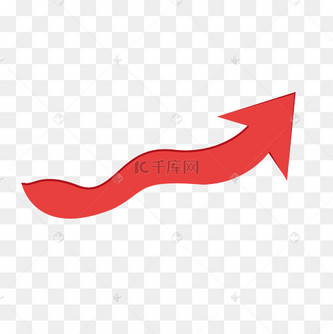 创意卡通矢量红色弯曲箭头