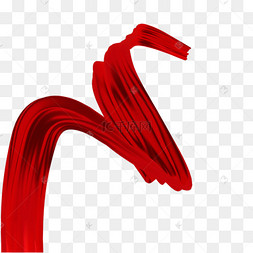 国庆红丝带红色丝带免扣元素国庆节浪花边框红色大绸缎红色丝绸素材