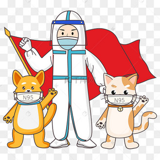 宠物猫狗防疫矢量图