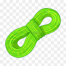 一捆蓝色的户外登山绳