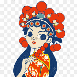 插画京剧