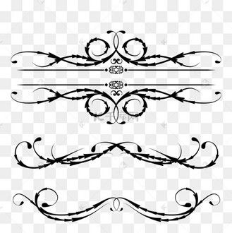花卉植物简约巴洛克边框