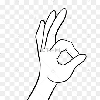 手绘ok手势动态