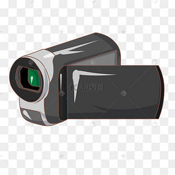 手绘单反相机插画