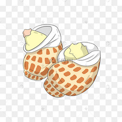 漂亮的花螺手绘插画