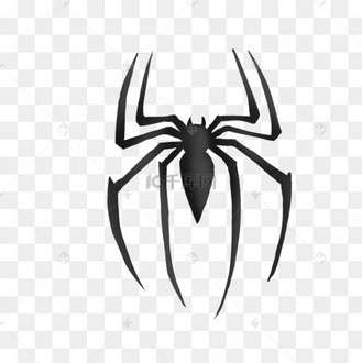 长腿黑蜘蛛手绘素材