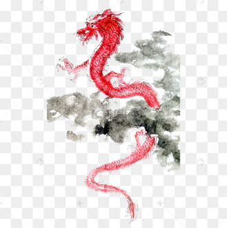龙王神龙东方神仙海神中国国画水墨png