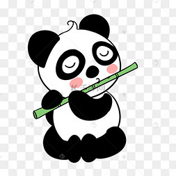 卡通手绘棕色小熊猫