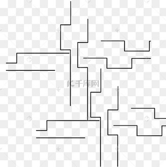 直线条手绘线条线性图形