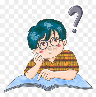 思考的男孩png素材