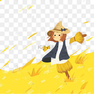 卡通稻草人免抠图