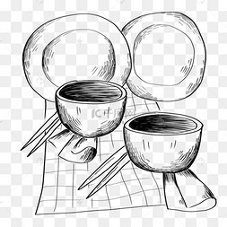 摆放整齐的餐具