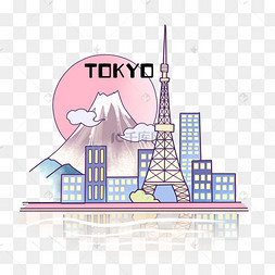 东京铁塔简笔画图片