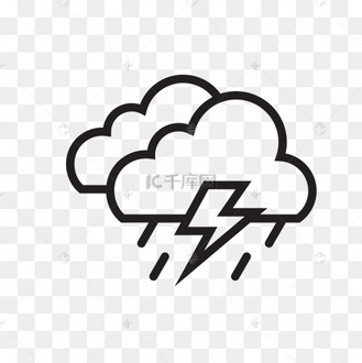 卡通雷阵雨图标下载